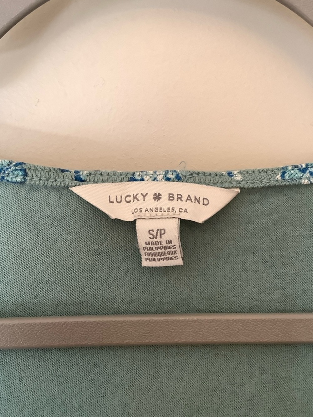 Lucky Brand Mint Green Floral Square-Neck Blouse - Picture 4 of 6
